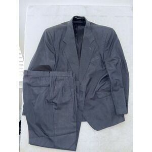 Kilburne and Finch 43R 36x28 Navy Blue Wool Mens Coat Jacket Pants Suit‎ 2P Gray
